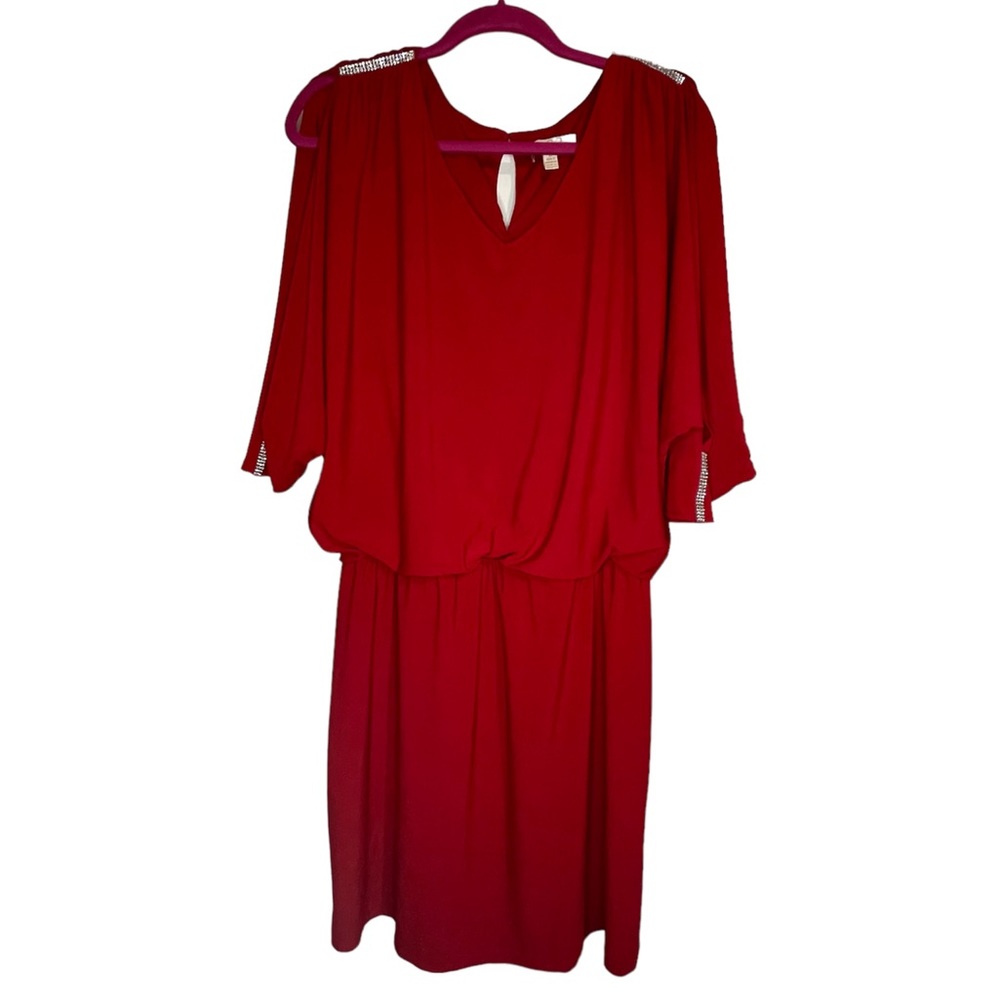 Prelude Cold Shoulder Dress with Rhinestone Accents Women’s Size 16